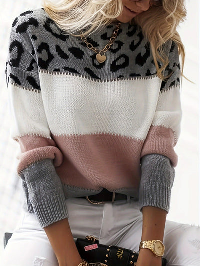 Laluna® | Sweater with Leopard Print