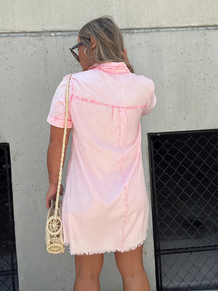 Tencel Shirt Dress Happy Ends Pink
