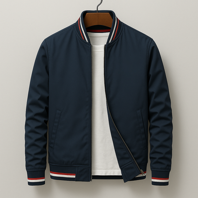 The MAXMILLI™ | Elegant Bomber Jacket with Stripes