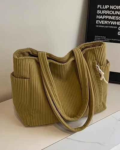 Tilda - Ribbed Bag with Cord Accent