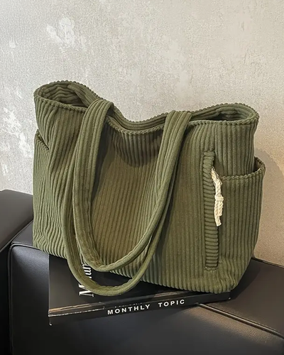 Tilda - Ribbed Bag with Cord Accent