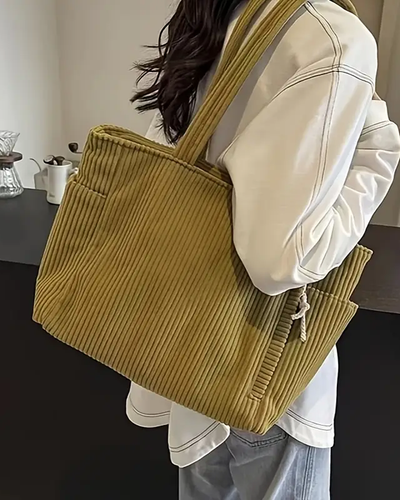 Tilda - Ribbed Bag with Cord Accent