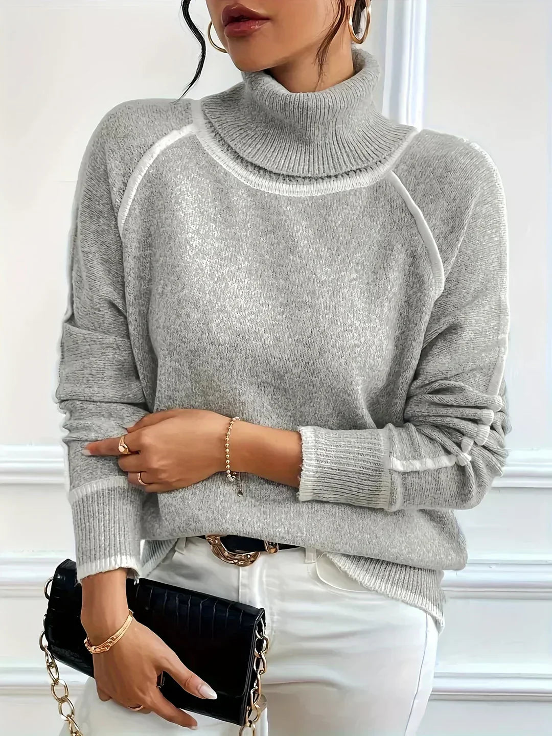 Laluna® | Warm polo neck jumper