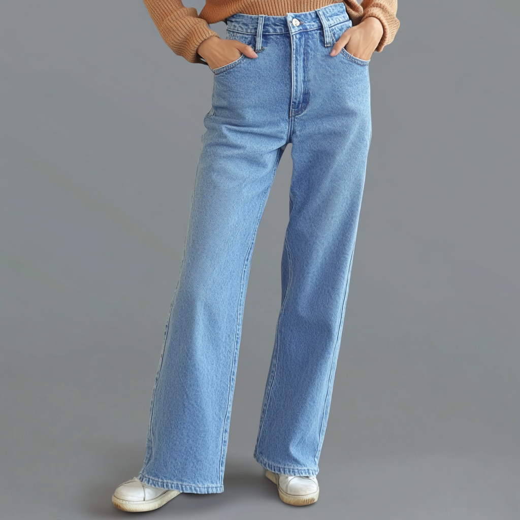Laluna® | Blue Straight Jeans