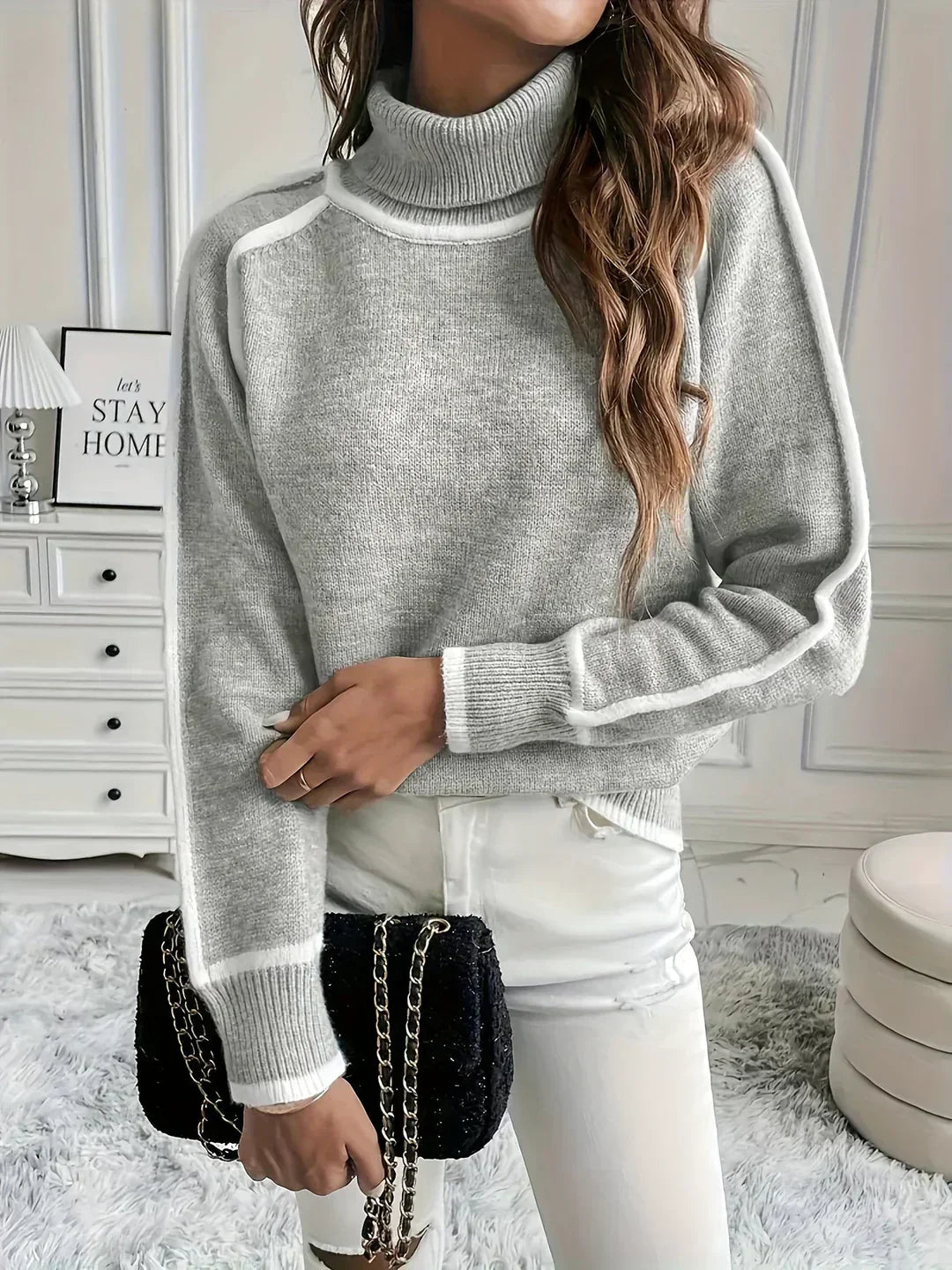 Laluna® | Warm polo neck jumper