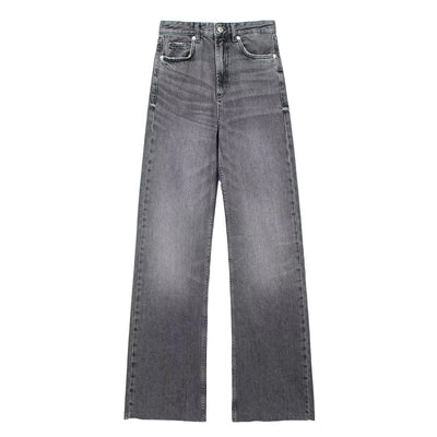 Laluna® | Grey Ladies' Wide Leg Trousers