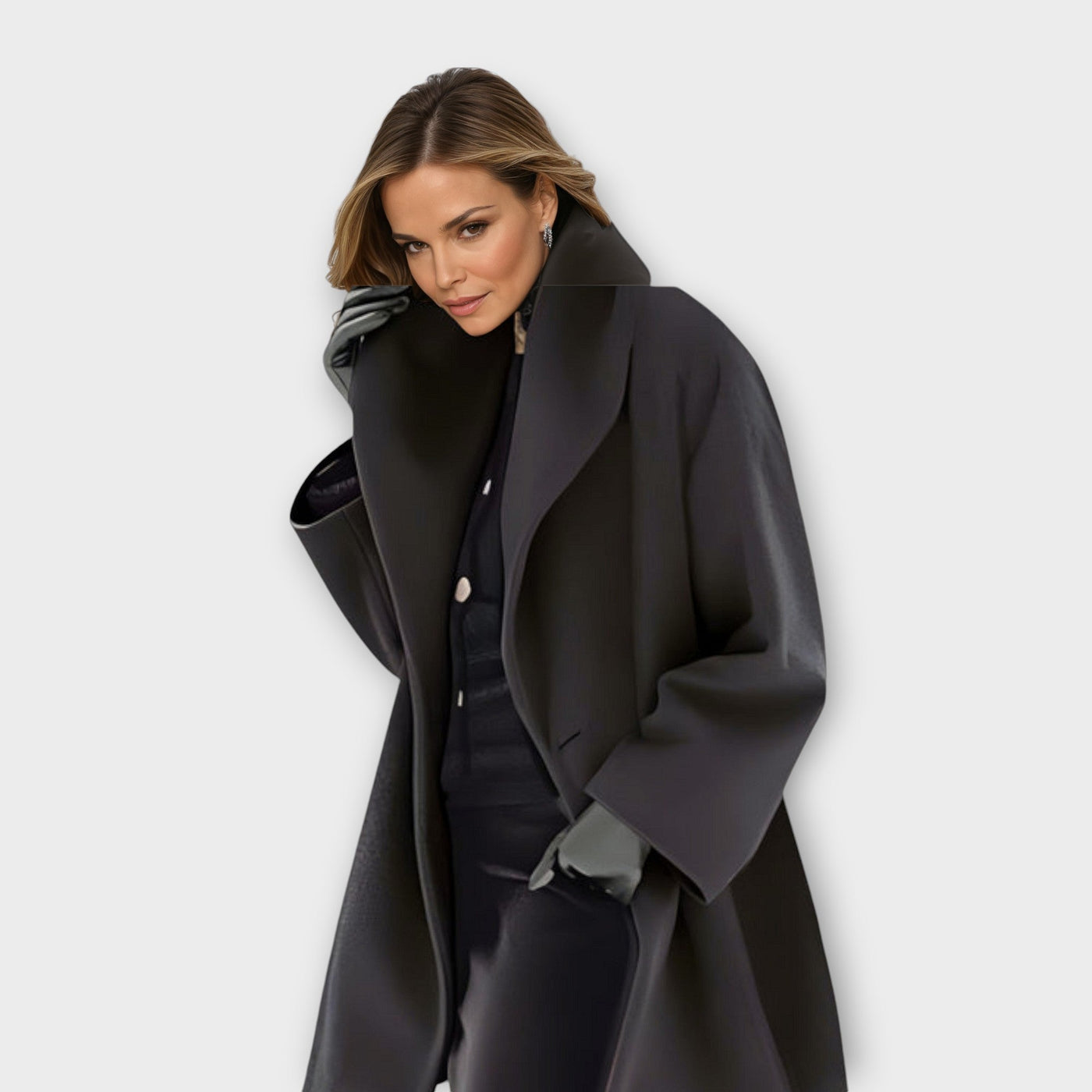 Emma - Luxury Wind-Resistant Wool Overcoat