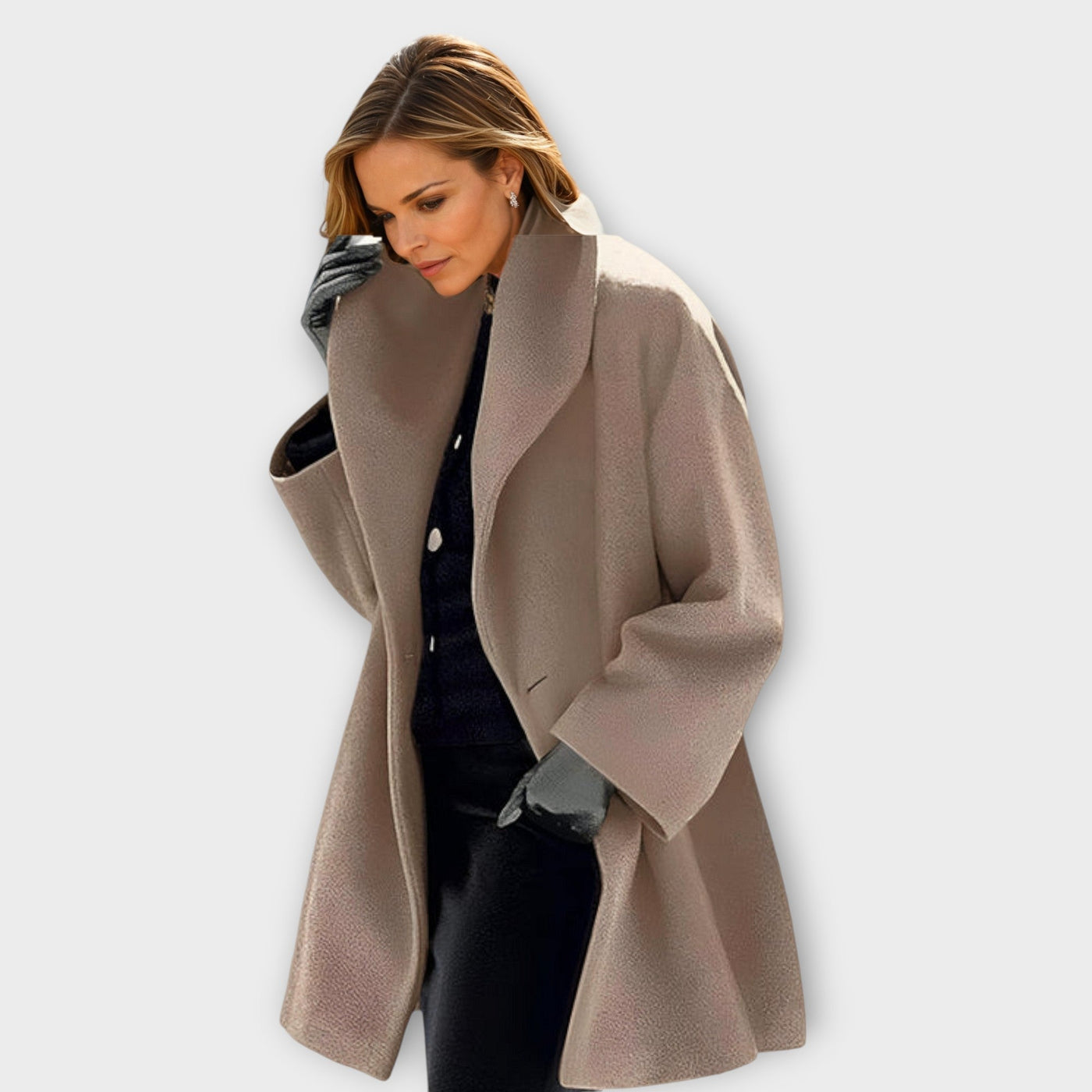 Emma - Luxury Wind-Resistant Wool Overcoat
